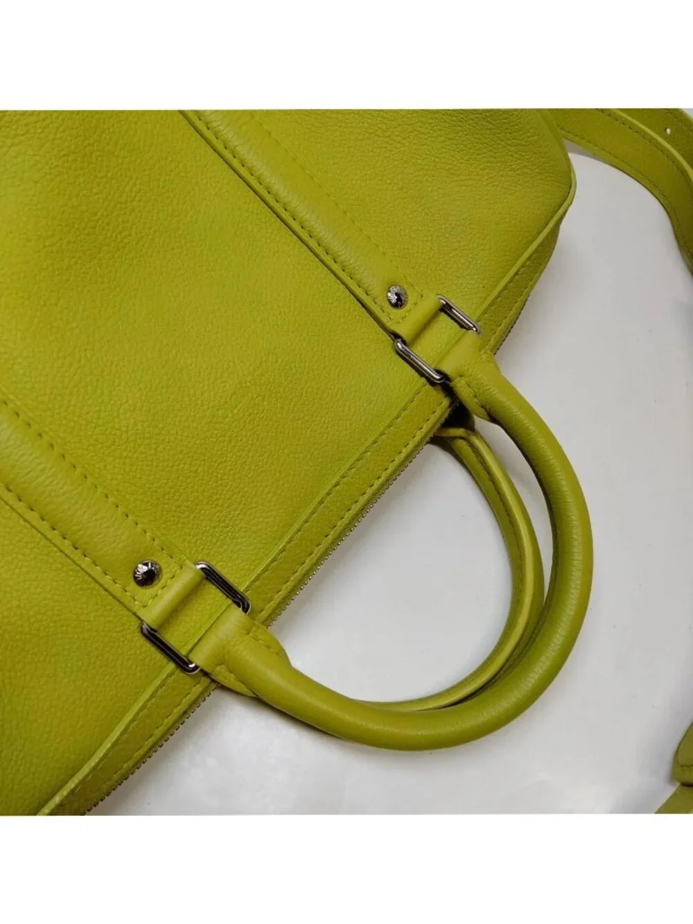 Authentic Louis Vuitton Sofia Coppola SC Bag PM Yellow Leather Satchel Crossbody